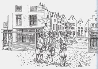 Het aanmonsteren aangekondigd met luid tromgeroffel van de tamboer van de VOC.Tek. Herman Ketting.