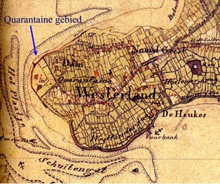 De quarantaineplaats in 1805 verplaats naar Wieringen