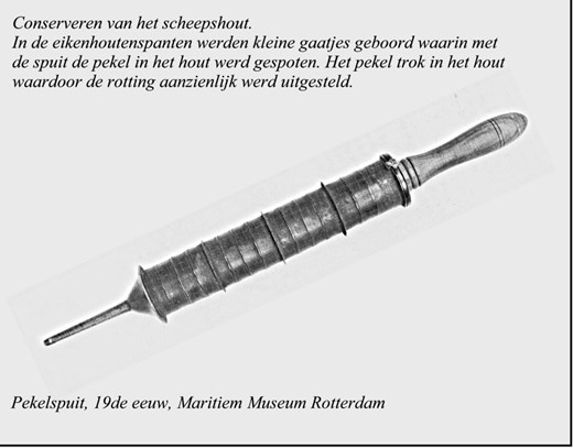 Pekelspuit voor schipseikenhout