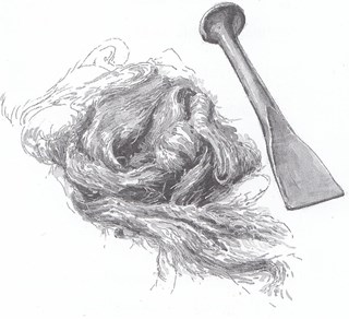 Breeuwsel met breeuwijzer.Tekening van Peter Dorleijn