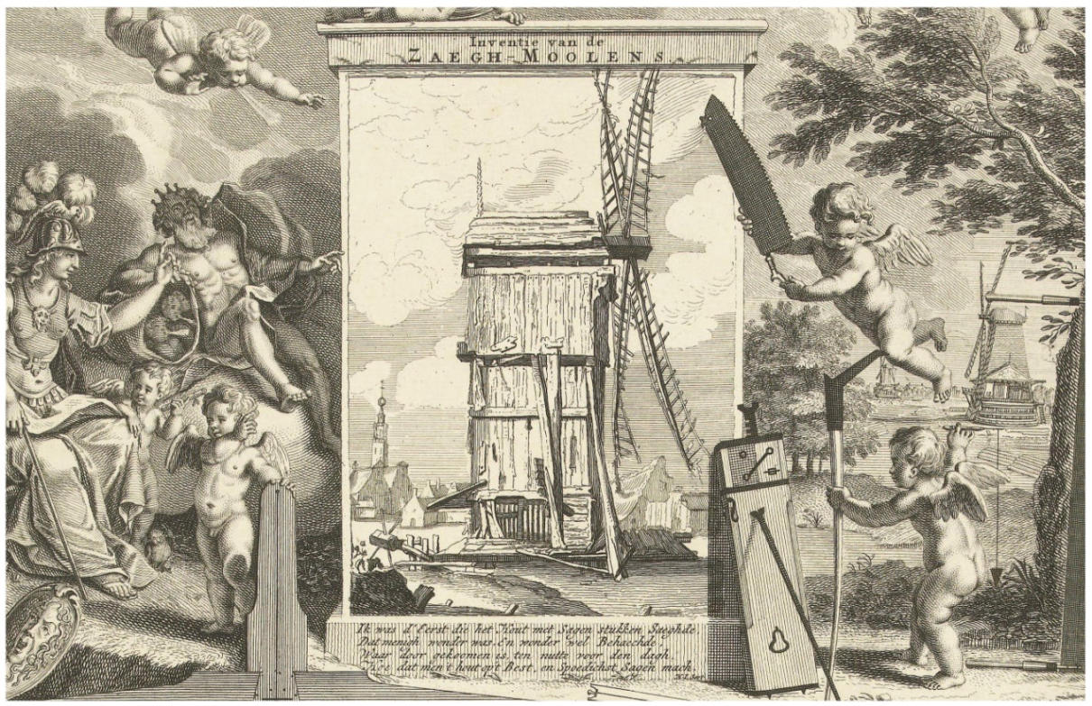 Houtbewerking in de scheepsbouw.