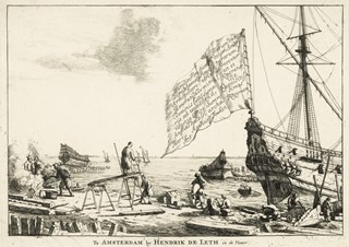 Scheepswerf, anoniem, Hendrik de Leth, 1713 - 1766, Rijksmuseum.