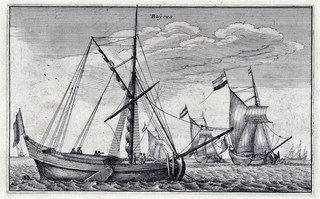 Boeiers op zee, Wenceslaus Hollar  1647 kl