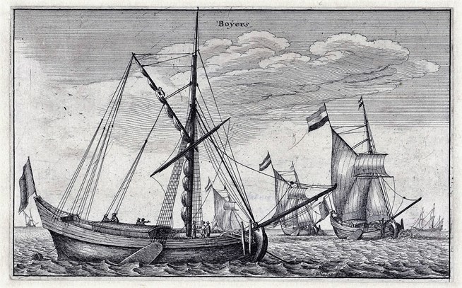 Boeiers op zee, Wenceslaus Hollar  1647 kl