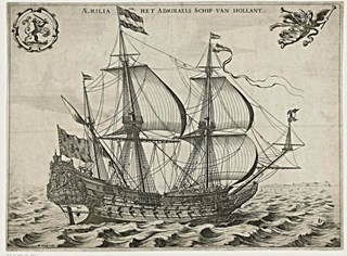 Aemilia het admiraalsschip van Holland, M.H.Tromp, ca. 1639, Willem van de Velde I, Rijksmuseum.