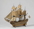 Een scheepsmodel van het linieschip Hector, 1784-1799,Lucas de Waal.Rijksmuseum.
