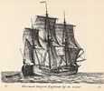 Driemast Galjoot Zeylende bij de wind.Uit de serie G.Groenewegen.