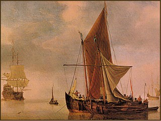 Kalme zee.Willem van de Velde. Alte Pinatkothek München.