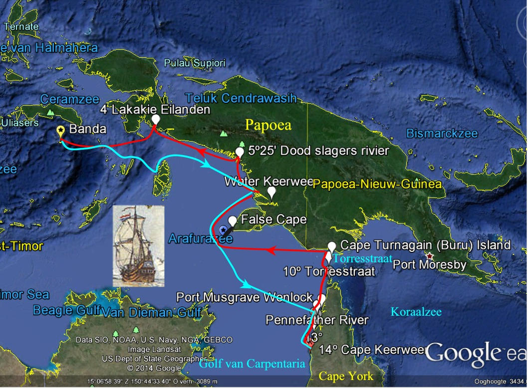 Het einde van de ontdekkingsreis van het Duyfken.