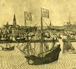 Het galjoen ligt aan het anker, Amsterdam. Een dl. van Pieter Bast, ca.1599. Rijkmuseum.