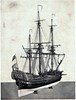 Bootschip uit de tweede helft van 18e eeuw.