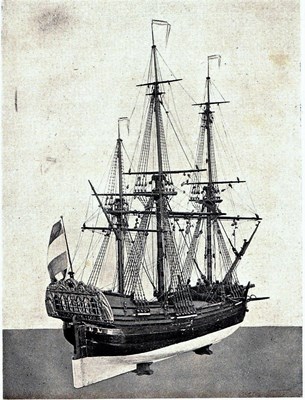Bootschip uit de tweede helft van 18e eeuw.