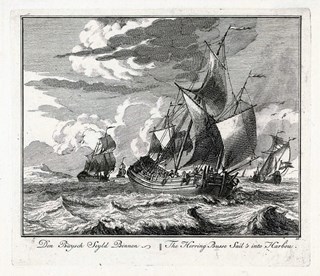 Haringbuis zeilt huiswaarts, Adolf van der Laan, Sieuwert van der Meulen, Rijksmuseum.