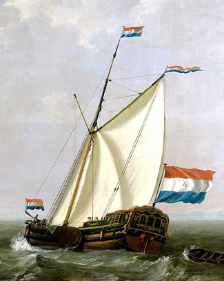 Het VOC-Jacht van de kamer Rotterdam. Miritiem Museum Rotterdam.