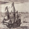 Marineschip met gezicht op het fort van Rammekens, Robert de Baudous, 1591 – 1659. Rijkmuseum
