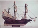 Model van het schip De Liefde