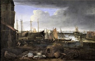 Rechts de Haven van Hoorn. Matthias Withoos