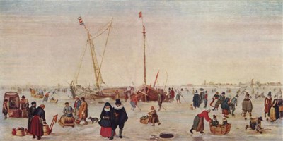 Winterlandschap van Hendrik Avercamp, 1620